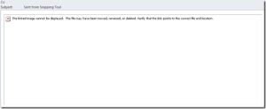 Linked Image Cannot Be Displayed