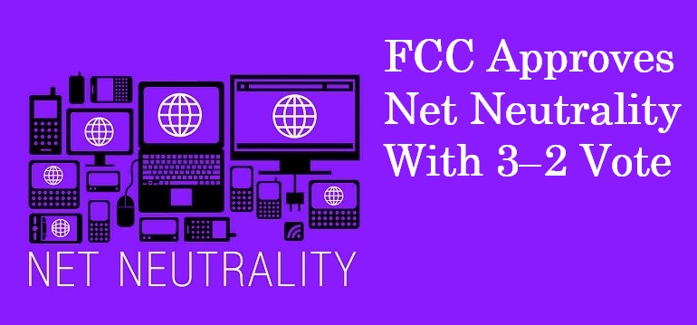 The FCC voted in favor of net neutrality and Title II reclassifcation of the internet