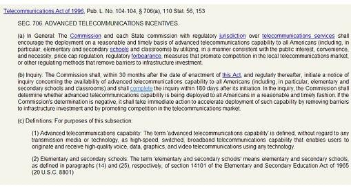 Section 206 Net Neutrality